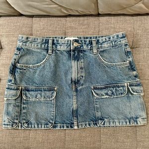 Zara Blue Denim Mini Skirt